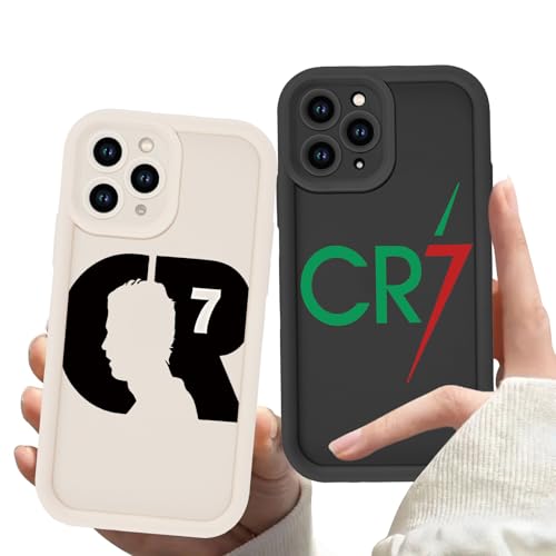 2 Stück Football Handyhülle für iPhone 14 6.1\", Cool Sport Fußball Legend Player 7 Kreativität Muster Design Silikon Schutzhülle, TPU Stoßfest Kratzfest Protective Case Cover für Jungen, Player 2 Stück Football Handyhülle für iPhone 14 6.1\", Cool Sport Fußball Legend Player 7 Kreativität Muster Design Silikon Schutzhülle, TPU Stoßfest Kratzfest Protective Case Cover für Jungen, Player