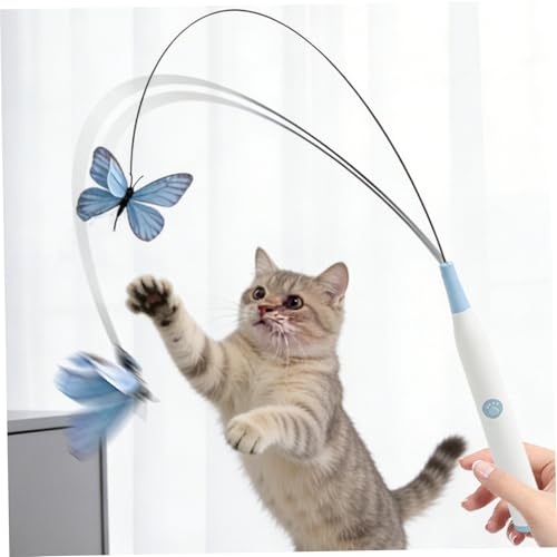 Jouet automatique pour chat d'intérieur papillon interactif rotatif rechargeable USB-C - 3