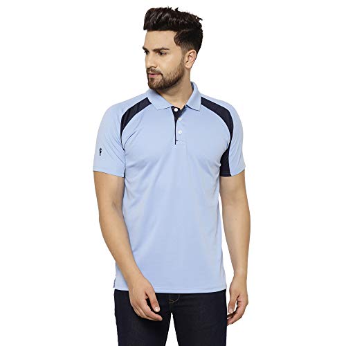 Image of EPPE Men's Polo Neck Solid Slim Fit Activewear Half Sleeve Dryfit Micro Polyester Sportswear | Casual wear T-Shirt