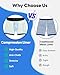 maamgic Mens 5.5 Inch Swim Trunks with Compression Liner Board Shorts Quick Dry Beach Swimwear with Zipper Pockets Black Blue Shark Medium