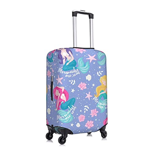 Highly Elastic Spandex Suitcase Cover Luggage Cover Protector Small Fits 18 to 21 Inch Kids Girls Mermaid Prints3