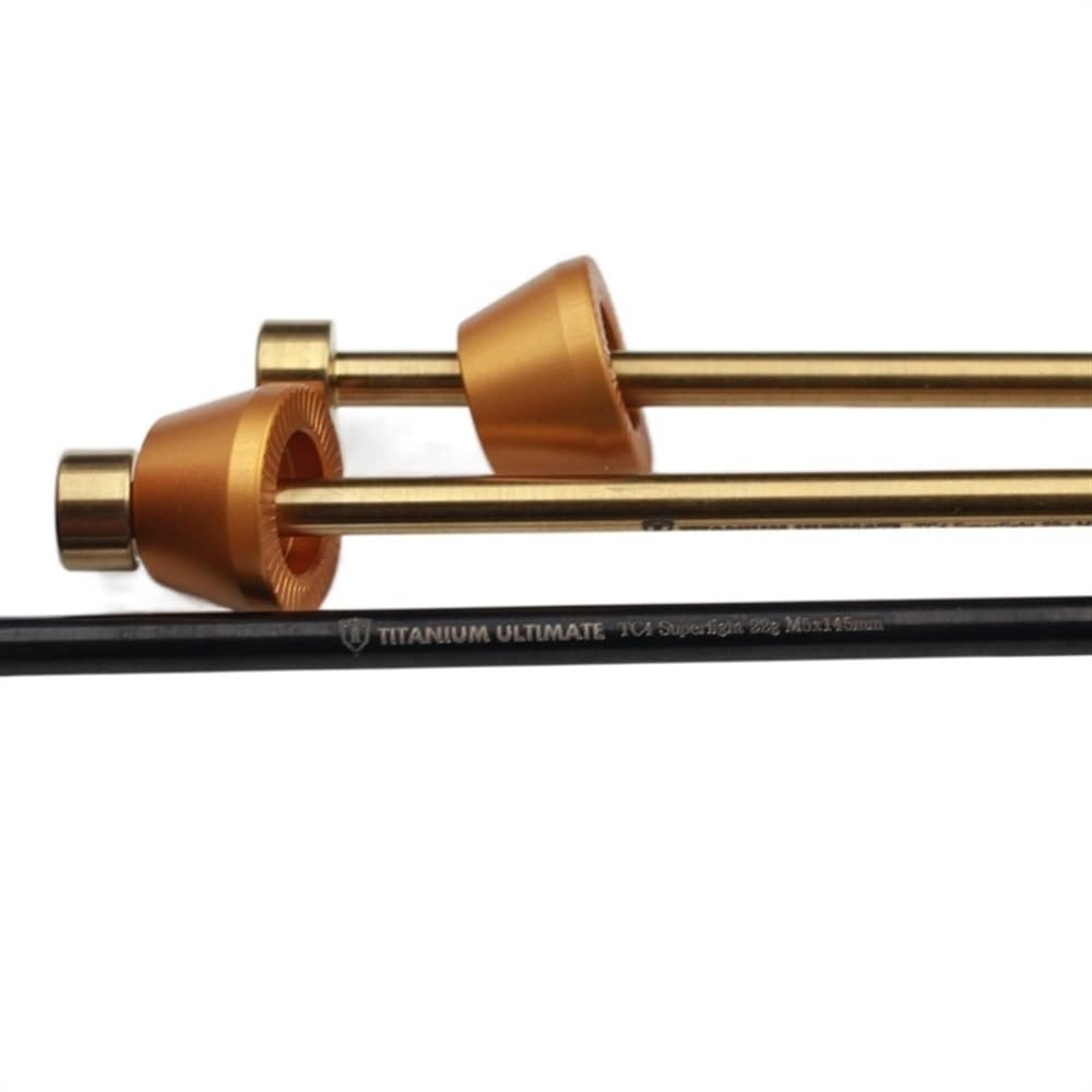 Fahrrad Schnellspanner TP Line for Vorder- und Hinterradnabe, Achsenzentrum aus Titanlegierung, langsame Freigabestange, 74-112 mm Achse Schnellspanner Fahrrad(Front Silver)