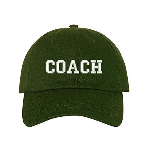 DSY Lifestyle Coach Baseball Hat - Unisex - Sports Coach Baseball Caps (Olive Green)