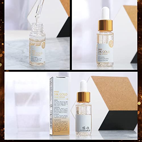 Collagen Booster Serum, 24K Gold Snail Serum, Snail 24K Gold Face Serum, Collagen Wrinkle Serum, Facial Serum Anti Aging, Reduce Fine Lines, Say Goodbye To Wrinkles(2Pcs) #TOP5
