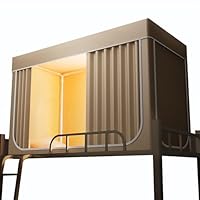 Leodun Draagbaar slaapbed Tent Bedluifeltenten - Tenten voor volwassenen en kinderen Binnen verduisterend Lichtgewicht stapelbed Gordijnen Privétenten,Wit,H35.4 inches