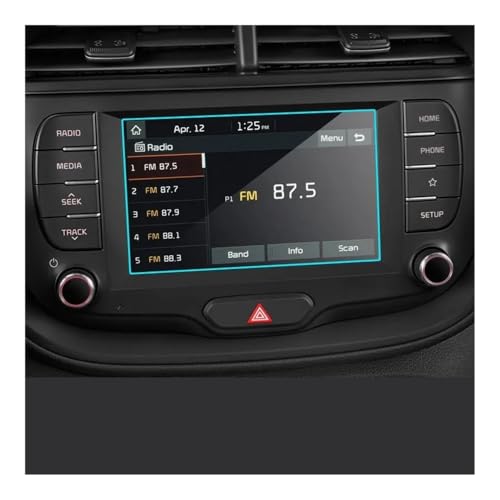 Film verre trempé anti-rayures pour autoradio Kia Soul 2020