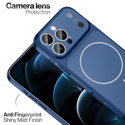 Image of SHINESTAR Converter Case for iPhone 12 Pro Max | Premium Protective Mag-Safe Cover | iPhone 17 Pro / 17 Pro Max Series Style Design | in-Built Camera Guard | Wireless Charging Compatible - Blue