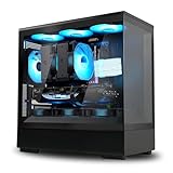 Zalman P10 Micro ATX Case, MATX PC Case with 120mm ARGB Fan Pre-Installed, Panoramic View Tempered Glass Front & Side Panel, USB Type-C and USB 3.0, Black