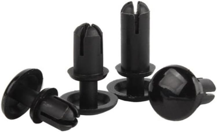 1000pcs R20 2.1mm Black White Nylon Rivet Plastic R Type Expansion Rivet Nut Buckle Clip for PC Version Plastic Buckle (Size: R2024, Color: Black)