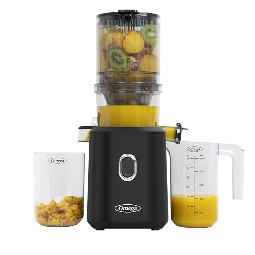 Omega Cold Press Juicer – Slow Masticating Hands Free Juicer Machine for Vegetables and Fruits with Wide Mouth Hopper for Whole Recipe Batch Juicing, Time Saving Series, Easy to Clean, 150-Watt Motor by Omega - Used condition - US$115.60