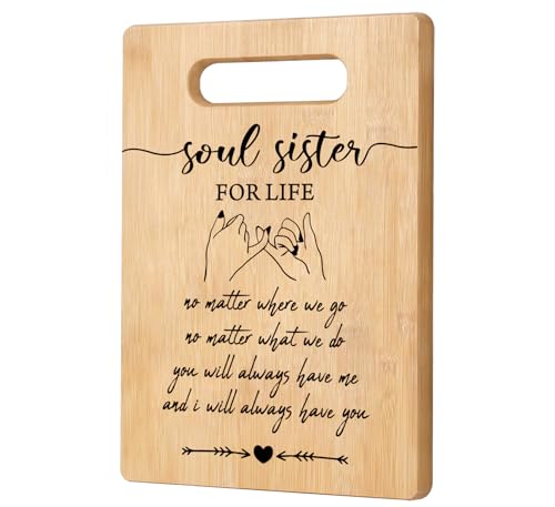 Tabla de Cortar para Mujeres - Regalo para Amigas, Hermanas del Alma, Cumpleaños o Navidad - Hecha de Bambú Natural miniatura 1