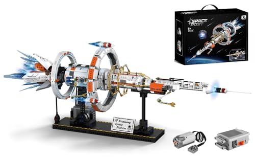 Blumacht Technik Roaming Raumstation Bausatz, Rotierende Raumstation mit Beleuchtungseffekten und Abnehmbarem Motor, Weltraum Spielzeug für Kinder ab 8 Jahren, 1583 Teile