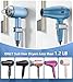 Lazmount Hair Dryer Holder Hands Free Blow Dryer Holder Adjustable Foldable Hair Dryer Holder for Hairdryers (Less than 1.2 LB) with Hair Tool Holder & Cord Hook (White)