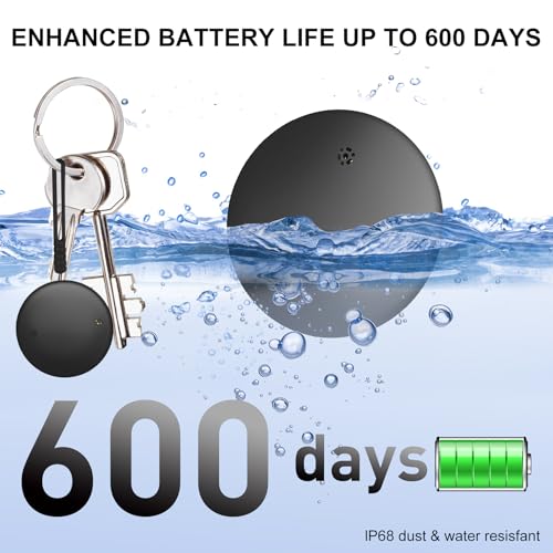 GPS-tracker, 2 stuks, Smart Tracker tag, compatibel met "Apple wo ist" (alleen iOS 14.5+), bluetooth-tracker, sleutelvinder, voor koffer/kat/tas/kinderen/honden, verwisselbare accu - Afbeelding 6