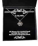 amangny Special Wife, All Women are Created Equal but Only The Finest are Married to a., Perfect Crown Pendant Necklace for Wife from Husband