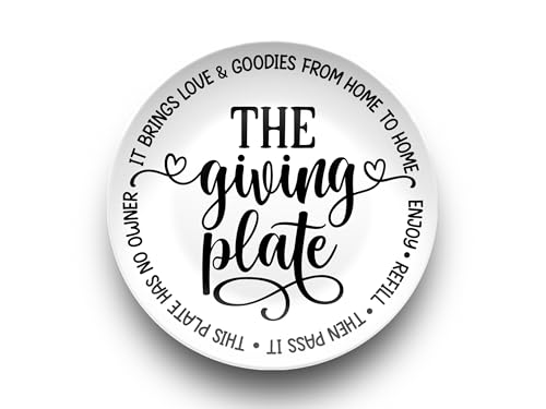 Mardonyx Giving Plate Unbreakable Medical-Grade Polymer 10 Inch Dishwasher Safe Microwave Safe Recyclable Gift Sharing Platter