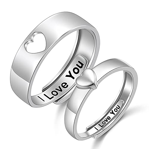 Bague de fiançailles Je t'aime en argent sterling pour sceller votre union
