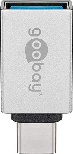 Goobay 56620 USB-C / USB-A OTG Super Speed Adapter f&uuml;r den Anschluss von Ladekabeln - Wandelt USB-C Buchse in USB-A Buchse um
