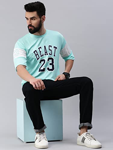 Image of RodZen Polyester Round Neck Half Sleeve Bull Printed Mens and Boy Oversized T-Shirt