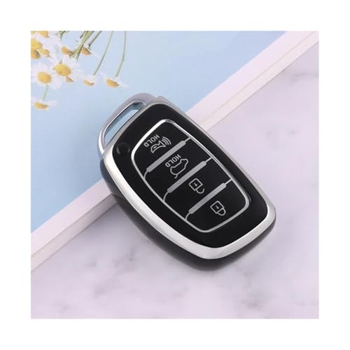 Coiffe voiture TPU anti-choc pour clé Hyundai Santa Fe Elantra protection 4 boutons