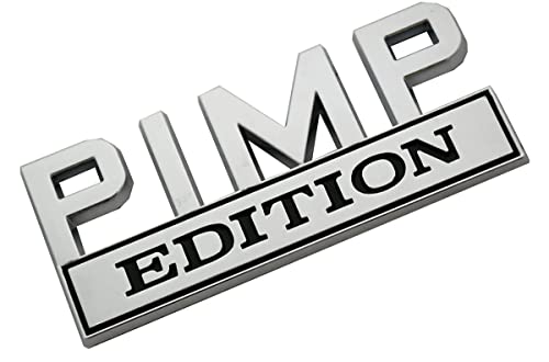 Cdd Pimp Edition Car Badge Car Side Rear Front Hood Trunk Door Fender Bumper Emblem Replacement For F150 F250 F350 Chevy Silverado 1500 2500 Chevrolet C10 C15 (Chrome/Black) #TOP1