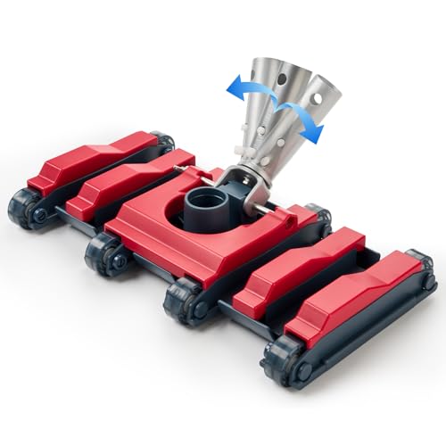 Sepetrel Commercial Grade Pool Vacuum Head with Upgraded Flow Baffle Extra-Wide with Wheels 4.7 LBS Weighted Flexible Heavy-Duty Vac Cleaner for Enhanced Suction Fits Inground & Above Ground Pools