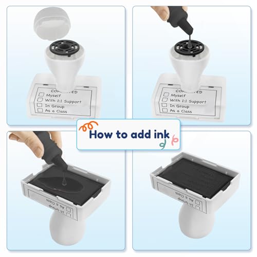 Image of Happy Teaching Checkbox Grading Stamps - Teacher Gifts for Classroom, Easy Grading, Improved Efficiency (Black)