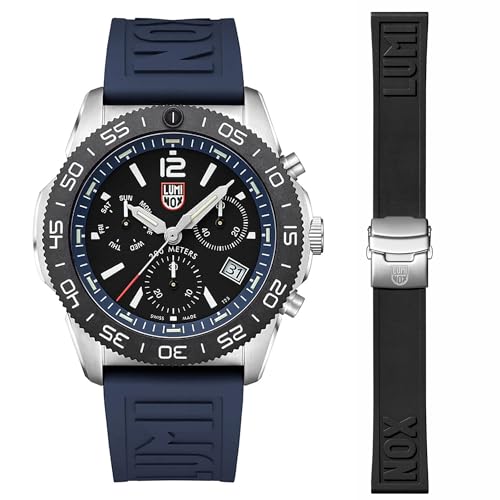 Luminox Herren Analog Quarz Uhr mit Kautschuk Armband XS.3143.Set