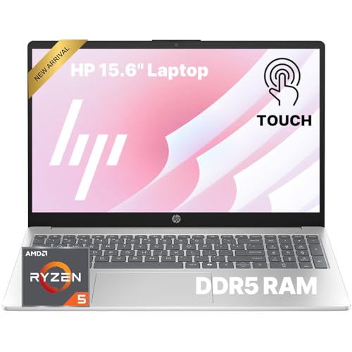 Image of HP 15.6 inch FHD Touchscreen Business Laptop • 2026 Edition • AMD Ryzen 5 7520U • 8GB LPDDR5 • 256GB PCIe SSD • Copilot AI • Wi-Fi 6 • Numeric Keypad • Windows 11 • w /o Mouse