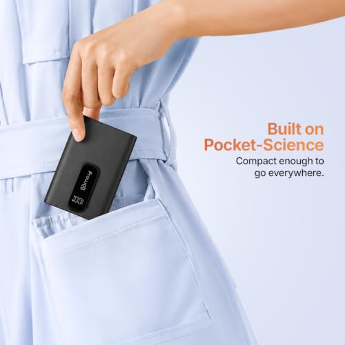 Image of LAVA PROWATT Air 10000mAh Compact Power Bank, 22.5W Fast Charging with Anti Heating Technology and Scratch Proof Design, Triple Output Ports, Supports - iPhone and Android Devices (Thunder Black)