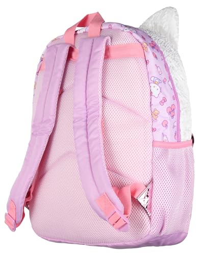 AI ACCESSORY INNOVATIONS Sanrio Hello Kitty Apples and Bows Sequin with PVC Bow Zipper Pull School Travel 16" Backpack For Kids4