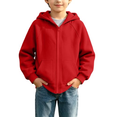Boys Zip Up Hoodie Fall Long Sleeve Oversized Sweatshirt with Hooded Kids | Boys and Girls Zip Up Hoodie with Front Pockets, Raglan Sleeves, Soft Fabric, and a Relaxed Fit for Kids and Teens. - image 2