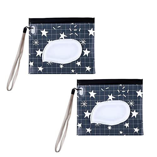2 Uds Wet Wipe Pouch recargable Baby Wipes Dispensador portátil cuadrado de viaje toallitas caso para bebé y adulto