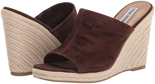 Steve Madden womens Urge Wedge Sandal, Brown Suede, 9.5 US | Image 6