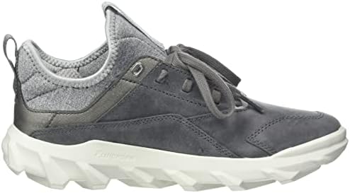ECCO Women's MX Low Tie Sneaker, Steel/Concrete Nubuck, 11-11.5 | Image 5