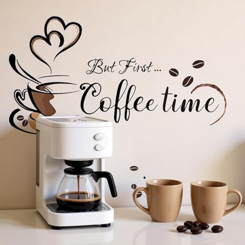 Coffee Time Wall Decals for Kitchen and Cafe