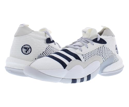 Image of adidas AS Trae 2 Mens Shoes Size 12.5, Color: Cloud White /Blue /Gray-White