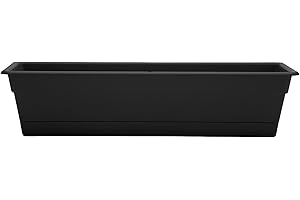 Bloem Dura Cotta Window Box Planter Weatherproof Resin with Tray
