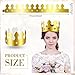 Crtiin 100 Pcs Gold Paper Crowns Birthday Party Bulk for Adults Classroom Students Hat Supplies Favors (Classic Style)