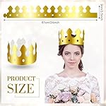 Crtiin 30 Pcs Gold Paper Crown for Adults Princess Hats Crafts Birthday Party Bulk Crowns for School Classroom(Classic Style) - Image 2