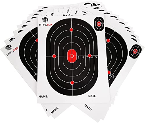 Atflbox Paquet de 50 BB Gun 7 x 9 Pouces Target Papers pour Porte-Cible de tir à granulés Cover
