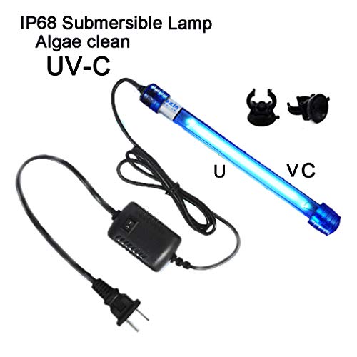 11W Aquarium Water Green Bloom Clean Light Aquarium Green Clean Light for Fish Tank Pump Pond