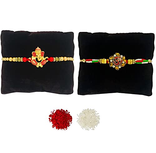 Image of Shyam Baba Om 2 Rakhi For Brother | | rakhi || rakhi set || rakhi combo || bhaiya bhabhi rakhi || rakhi gifts