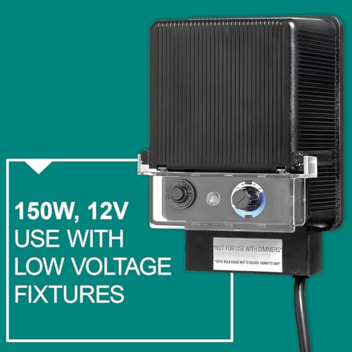 Hinkley Landscape Standard Transformer, 12v tap, Wet-Rated, Automatic Timer, Photocell, Black by Hinkley - Used condition - US$34.87