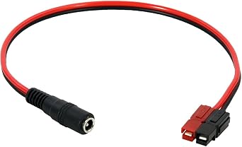 Powerwerx SDC21ST 2.1mm مقبس طاقة محوري DC مستقيم لمحول Powerpole 1 قدم.