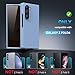Spugan for Samsung Galaxy Z Fold 6 Case with Privacy Screen Protection, Slim Matte Hard PC Shockproof Protective Case Wireless Charging Cover for Galaxy Z Fold 6 (Light Blue)