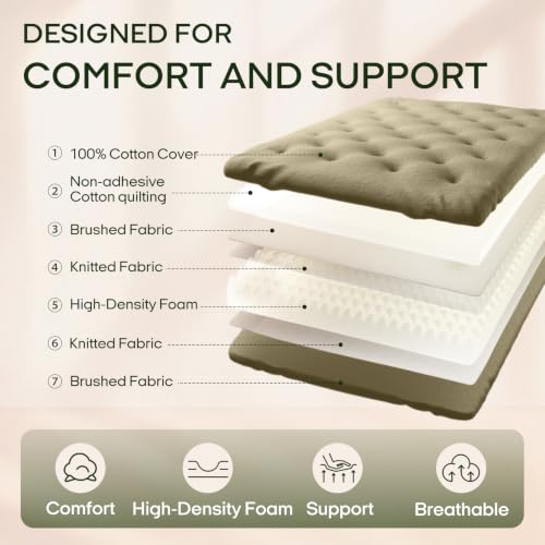 Image of ZonLi Japanese Floor Futon Mattress 100% Cotton Washable Cover Foldable