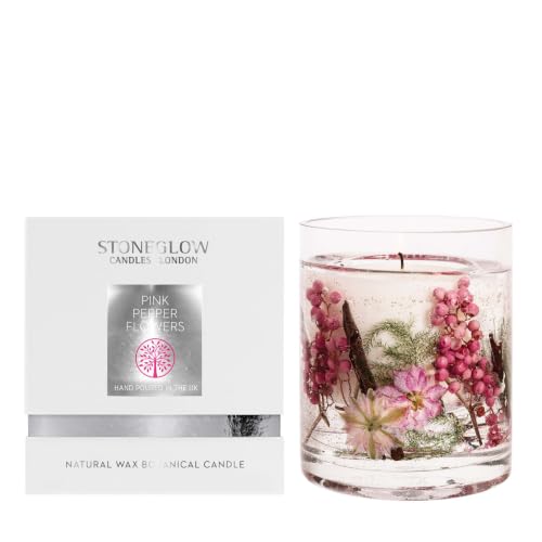 Image of Stoneglow Nature's Gift Pink Pepper Flowers Scented Gel Candle Tumbler 140g