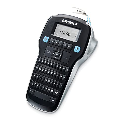 Dymo Label Maker Labelmanager 160 Portable Label Maker, Easy-To-Use, One-Touch Smart Keys, Qwerty Keyboard, Large Display, For Home & Office Organization, Black #TOP3