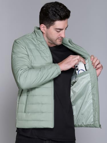Image of RARE TIMES Men Puffer Jacket | Padded Jacket | Quilted Jacket | Trendy Winter Full Sleeve with Zipper Pocket Jacket (Pack of 1)